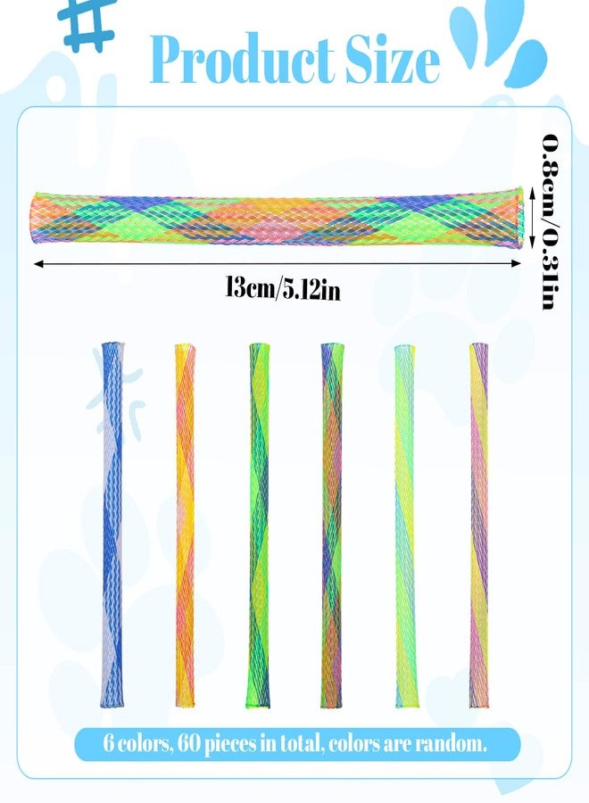 ElevateTech Cat Spring Toys Cat Tube Spring Toy Interactive for Indoor Cats Plastic Coils Attract Cats to Swat Bite Hunt 3.66 × 1.85 × 0.12 inches Multicolor 60Pcs - Image 2